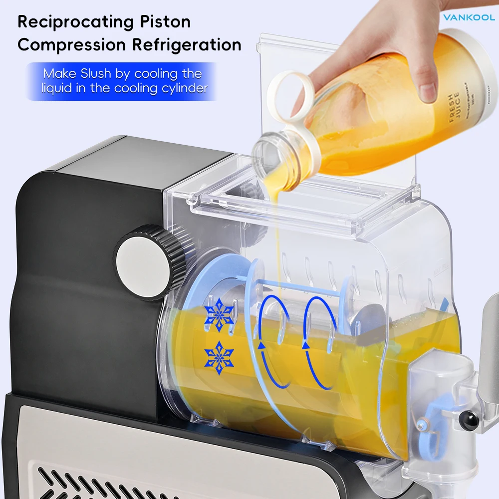 5-in-1 Electric 1.8L Small Plastic Slushie Maker Machine Single Ice Cream Machine and Frozen Drink for Home Use - الصورة 5
