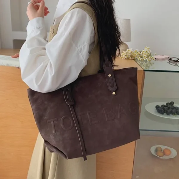 Best Elegant Diaper Bag, Minimalist Vintage Leather Crossbody, Women’s Large Capacity Trendy Commuter Tote