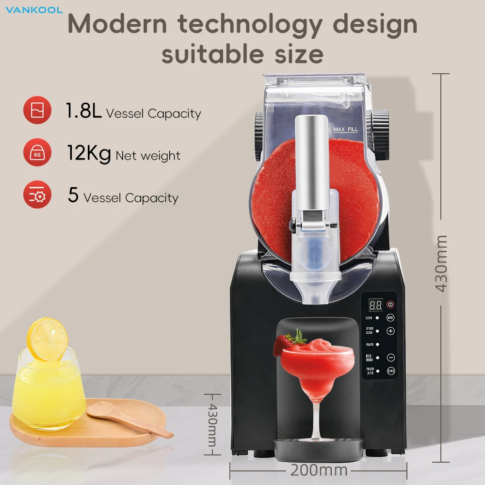 5-in-1 Electric 1.8L Small Plastic Slushie Maker Machine Single Ice Cream Machine and Frozen Drink for Home Use - الصورة 3